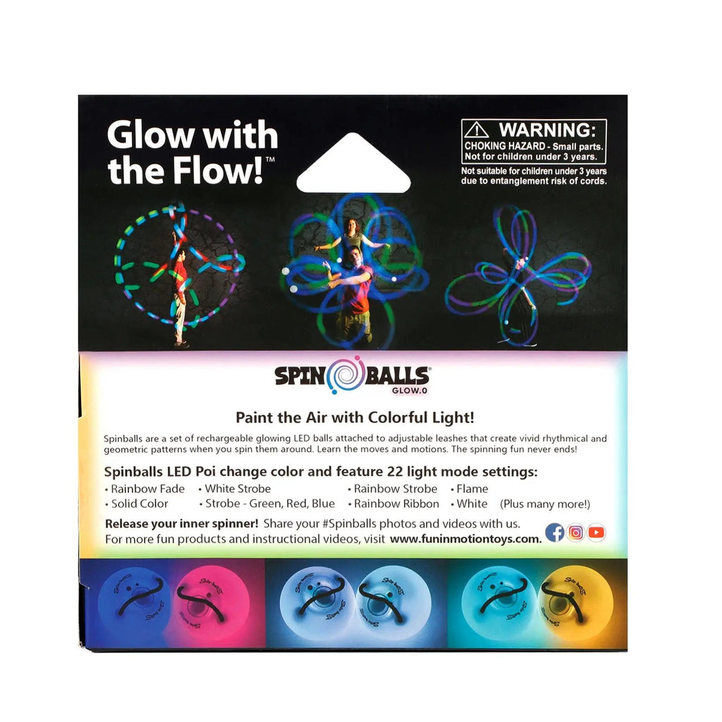 Glow. 0 LED Rechargeable Poi Set - Night Motion