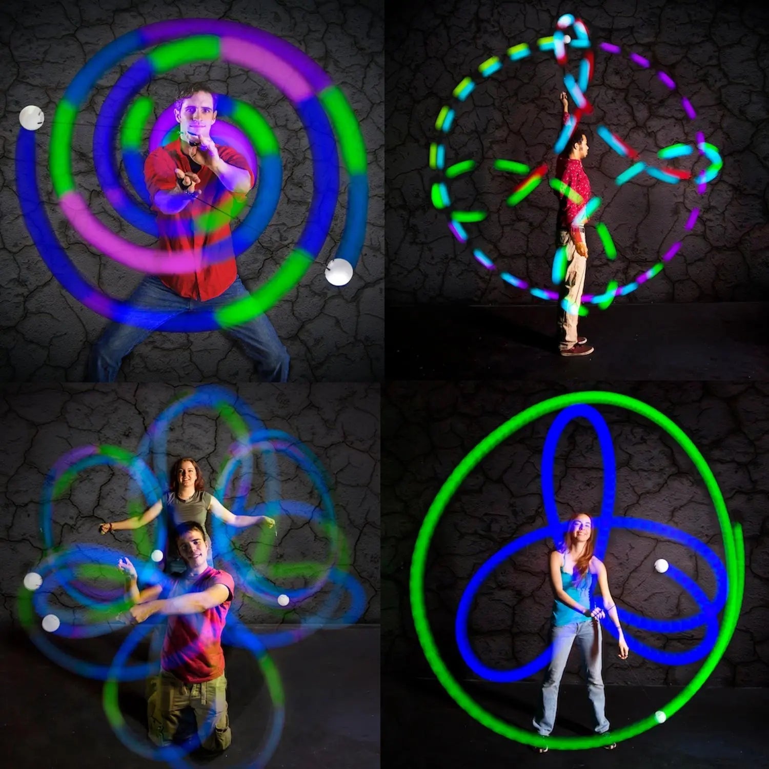 Glow. 0 LED Rechargeable Poi Set - Light Flow