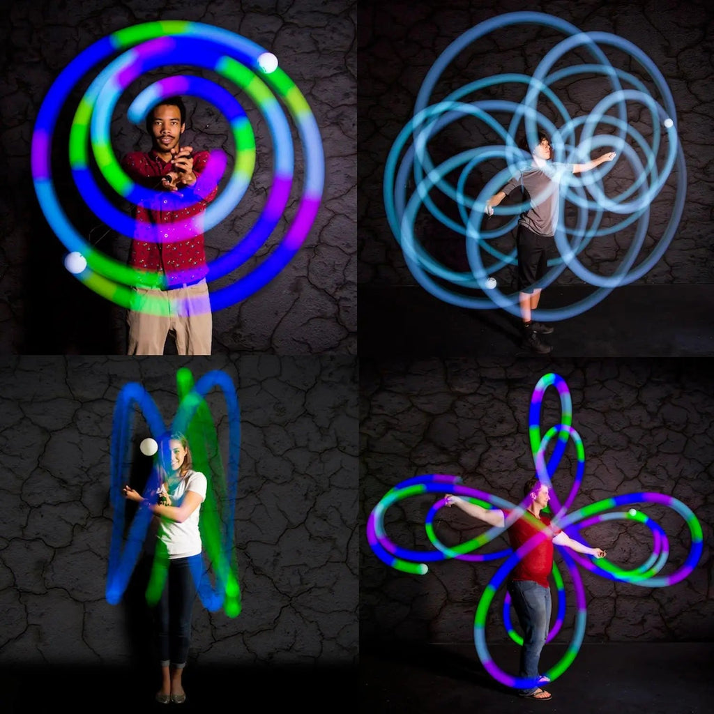Glow. 0 LED Rechargeable Poi Set - Night Motion